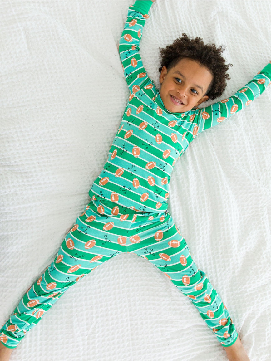 Tackles & Touchdowns L/S Pajama Set/Rugged Butts