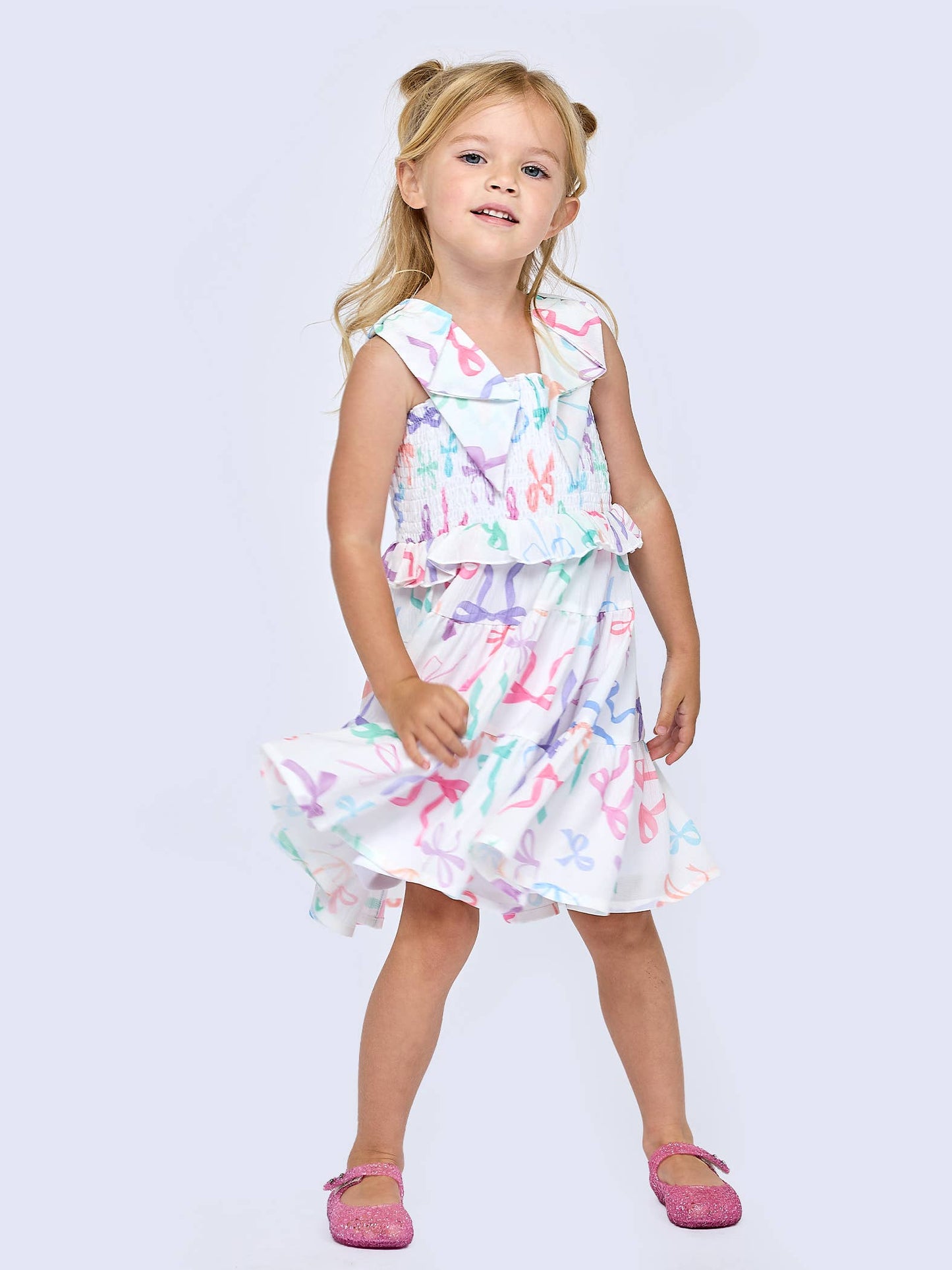 Bow Print Dress/Baby Sara