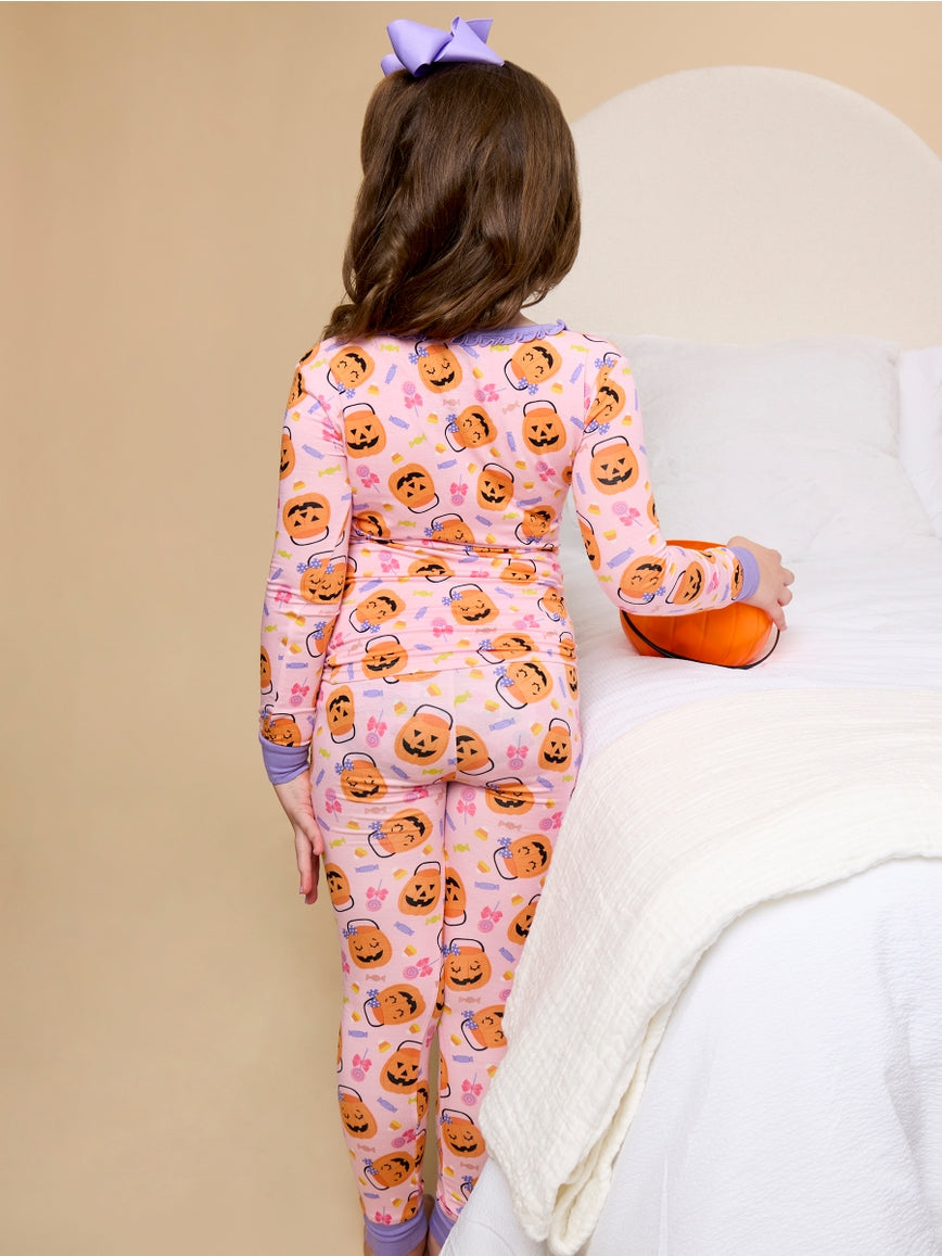 Pumpkin Boo Ruffle L/S Pajama Set/Ruffle Butts