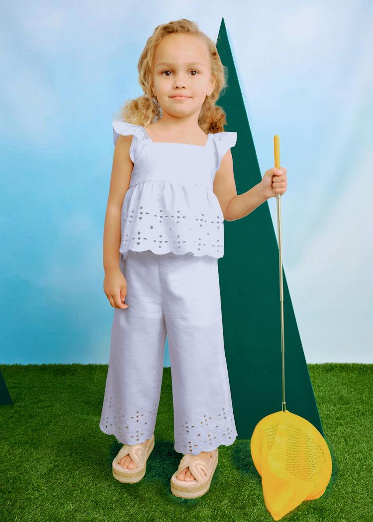 Eyelet Pants Set/Mayoral
