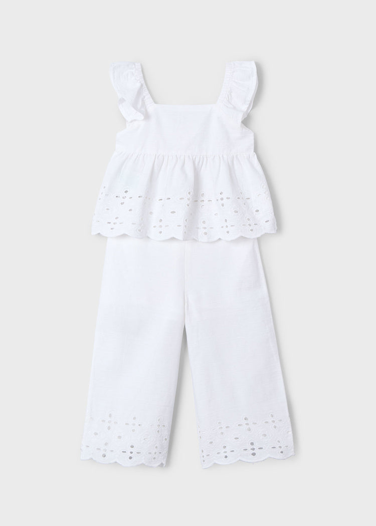 Eyelet Pants Set/Mayoral