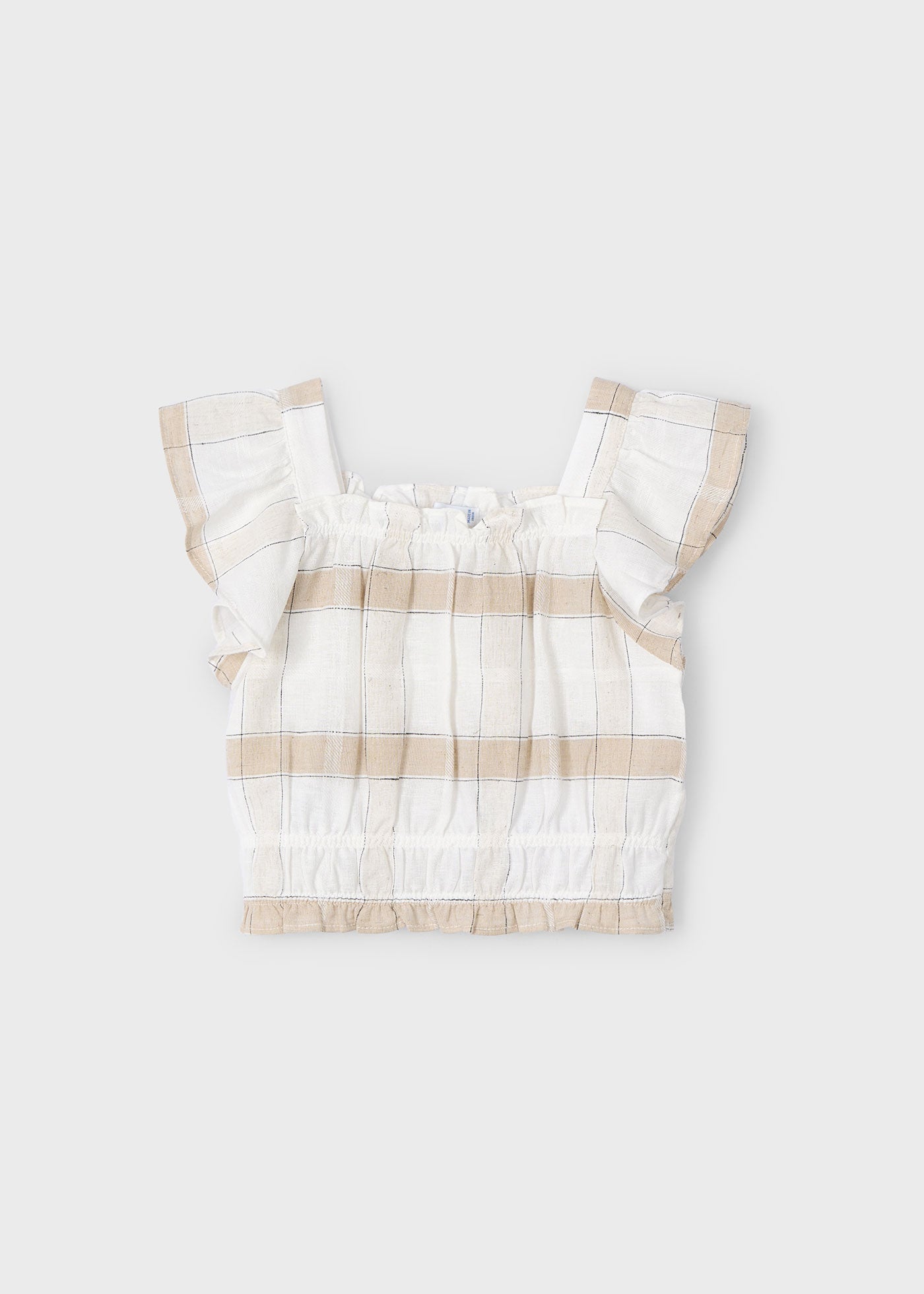 Plaid Linen Blouse/Mayoral