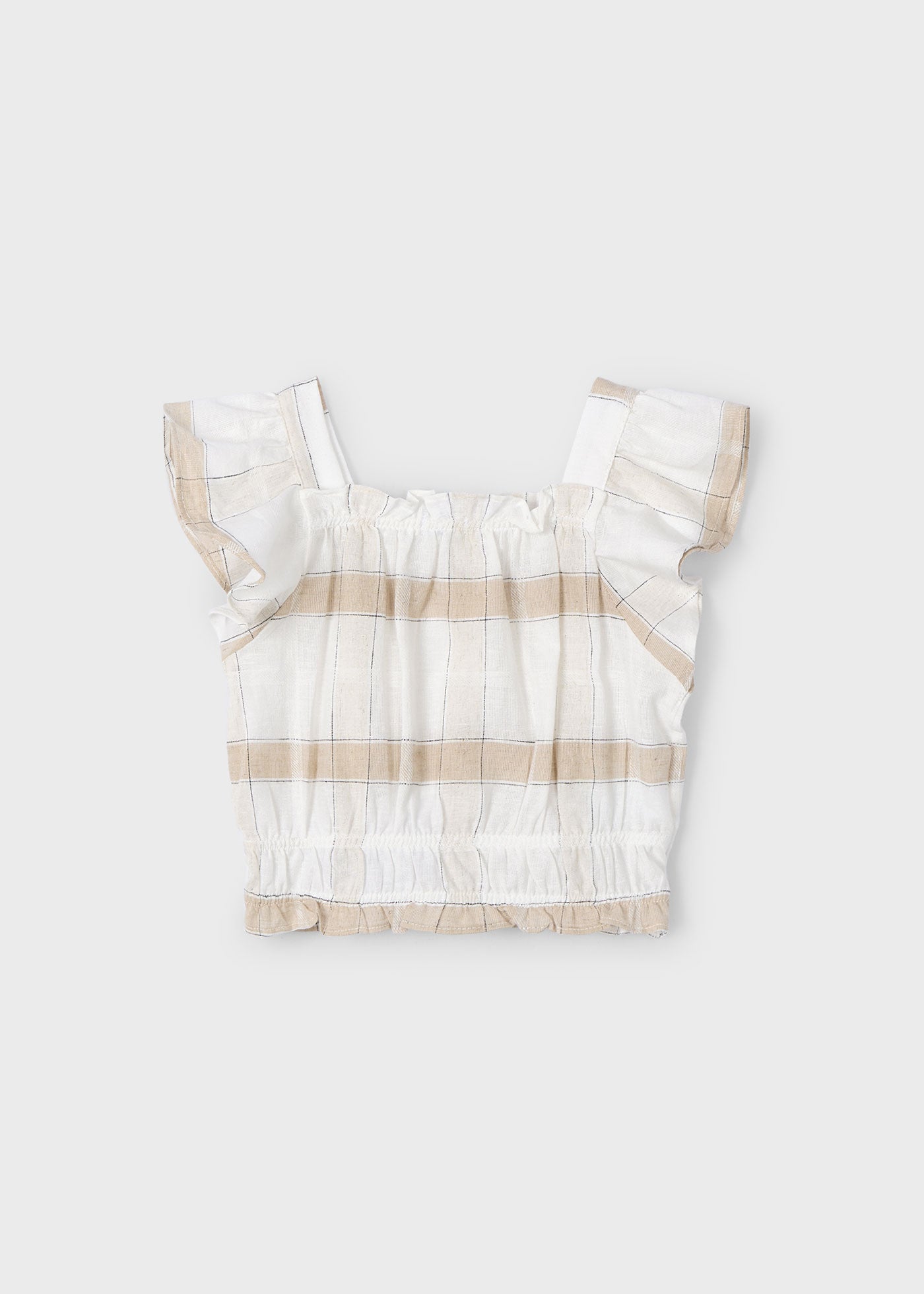 Plaid Linen Blouse/Mayoral