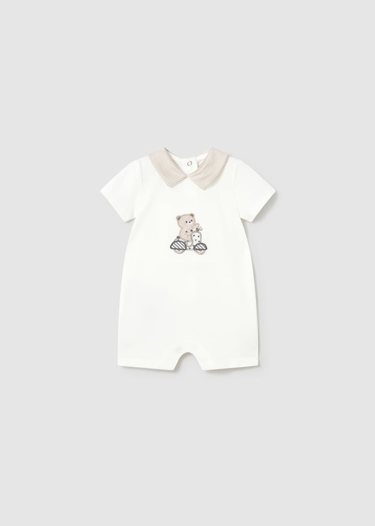Boy Bicycle Bear Romper/Mayoral