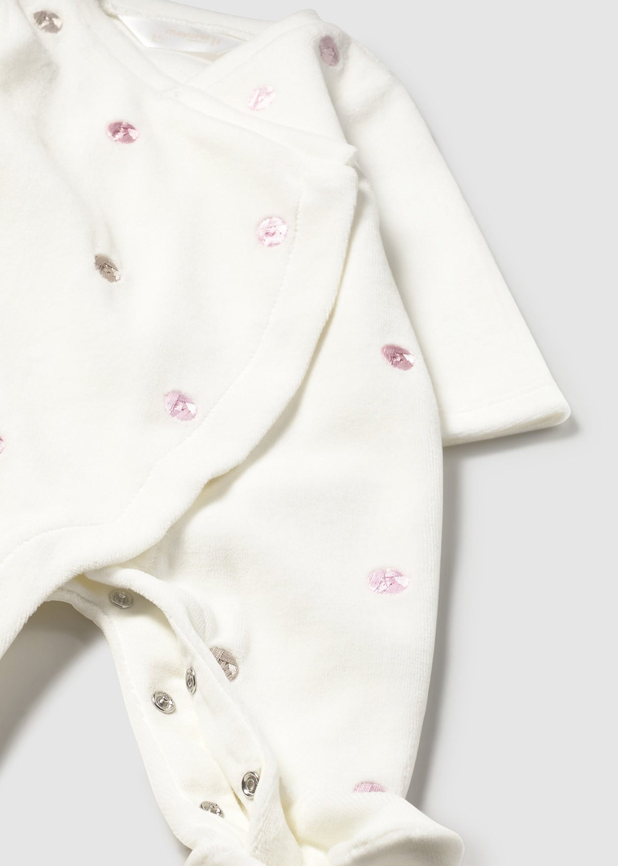 White Velour One Piece/Mayoral