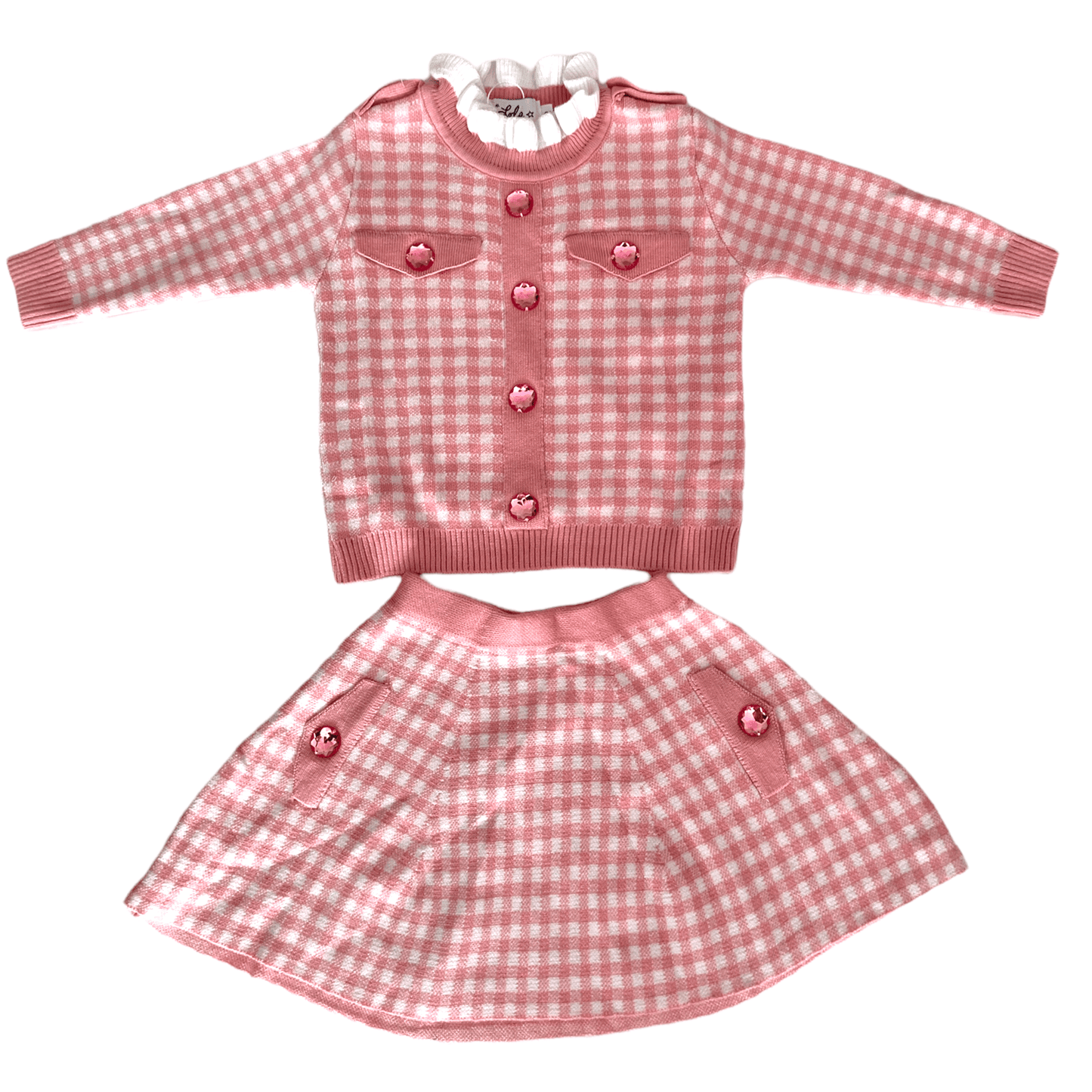 Gingham Gem Sweater Set/Lola & the Boys