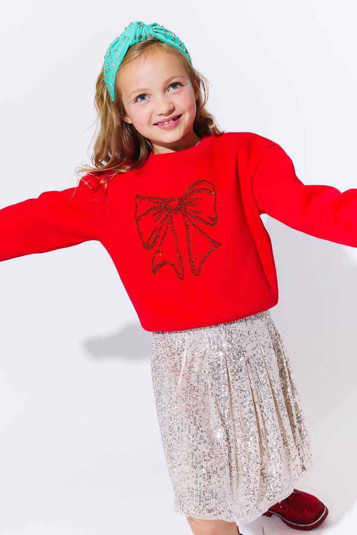 Shimmer Bow Sweatshirt/Lola & the Boys