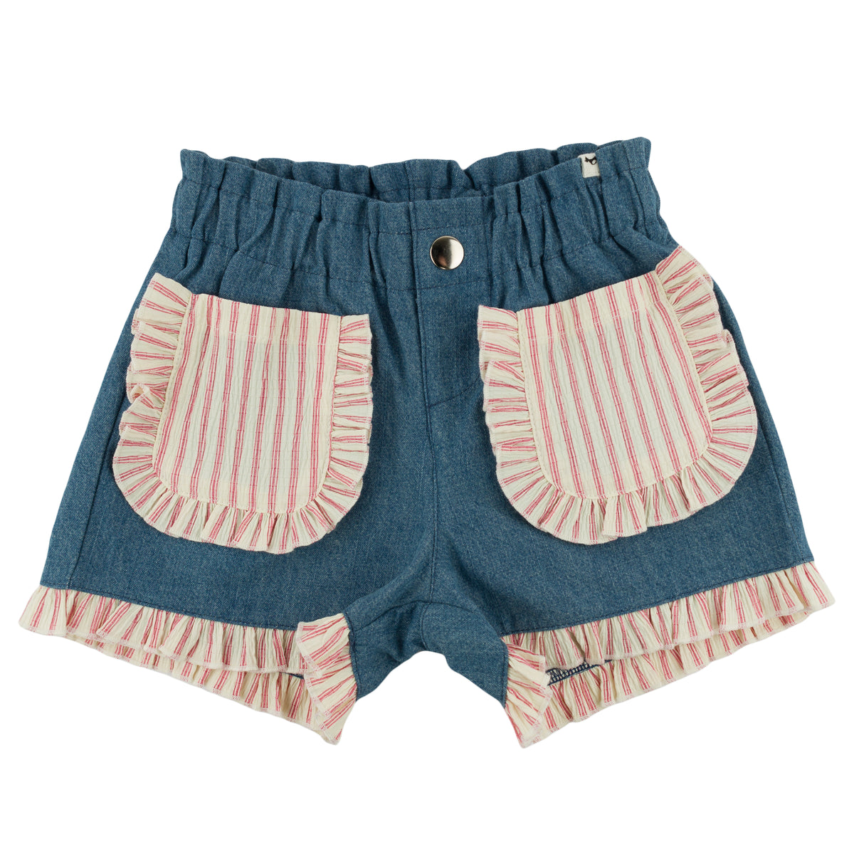 Denim Libby Ruffle Short/Oh Baby