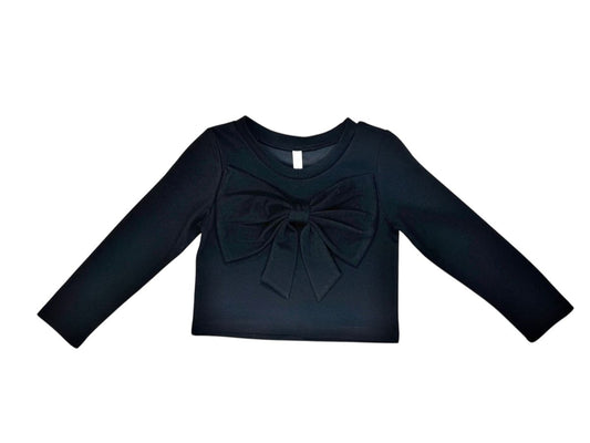 Black Big Bow L/S Shirt/ML Kids