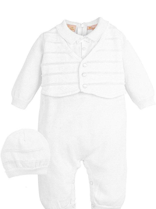 Baby Boys Christening Outfit Vest/Hat/Imagewear