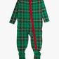 Green Nicholas Plaid Footie/Rugged Butts