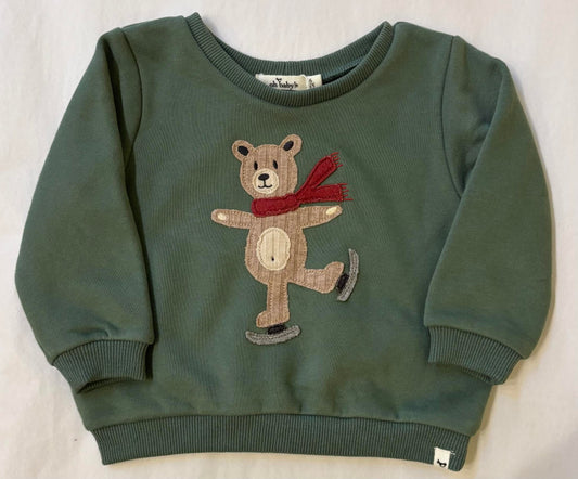 Iceskating Bear Sweatshirt/Oh Baby