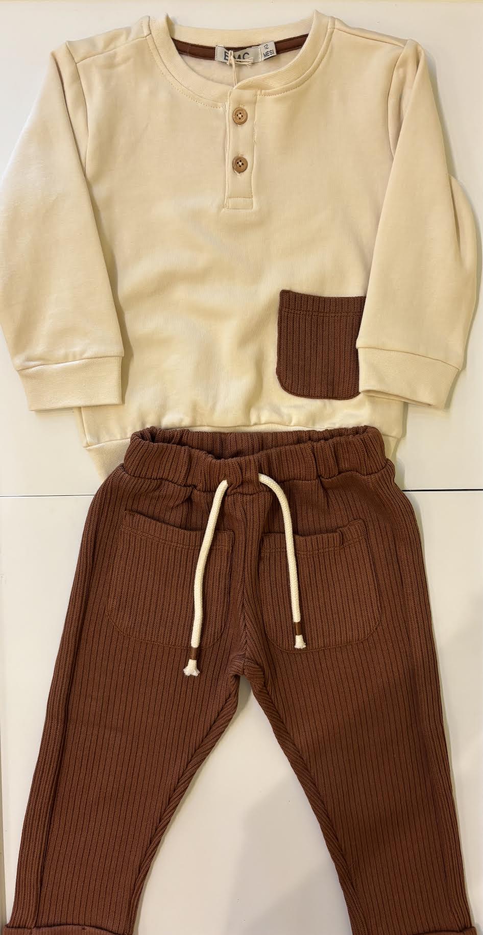 Fleece & Rib-Knitted Set/EMC
