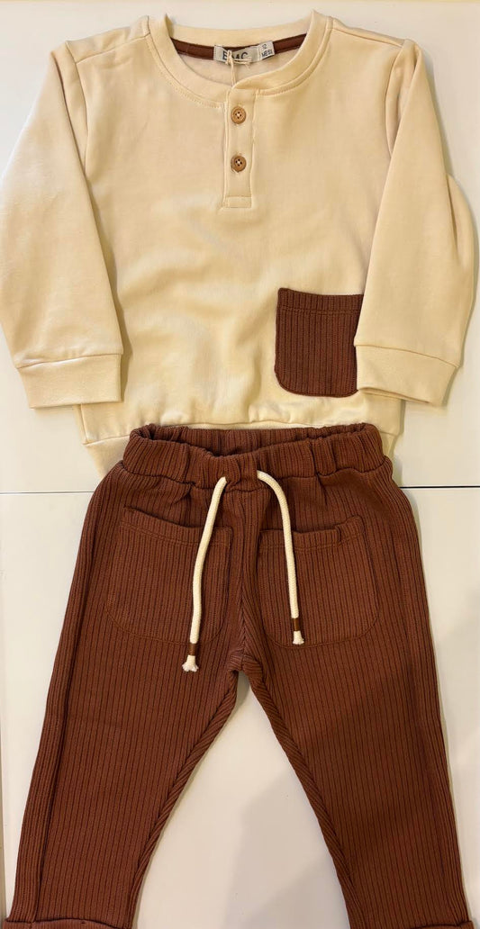 Fleece & Rib-Knitted Set/EMC