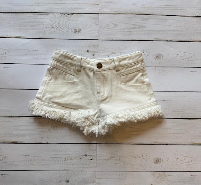 Frayed Hem Denim Shorts/ML Kids