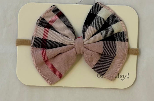 Tartan Bow Headband/Oh Baby
