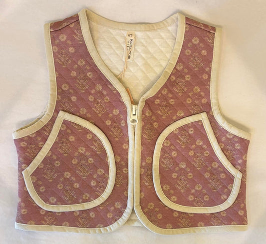 Quilted Rose Floral Vest/Remington Road
