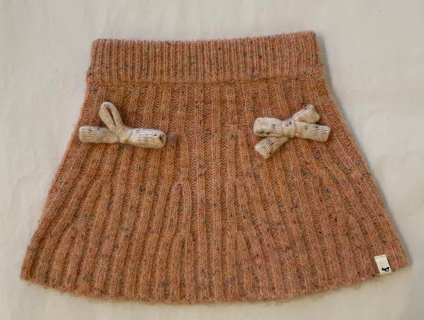Bows Speckled Knit Flare Skirt/Oh Baby