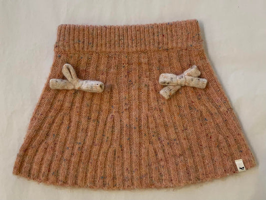 Bows Speckled Knit Flare Skirt/Oh Baby