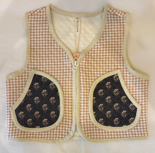 Quilted Check Vest/Remington Road