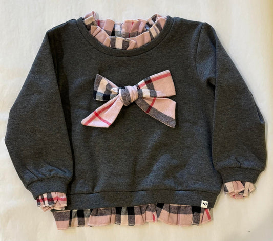 Big Bow Ruffle Sweatshirt/Oh Baby
