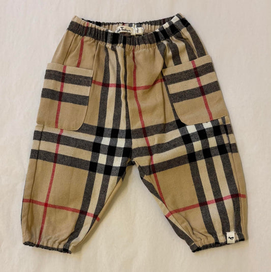 Beige London Tartan Pocket Pant/Oh Baby