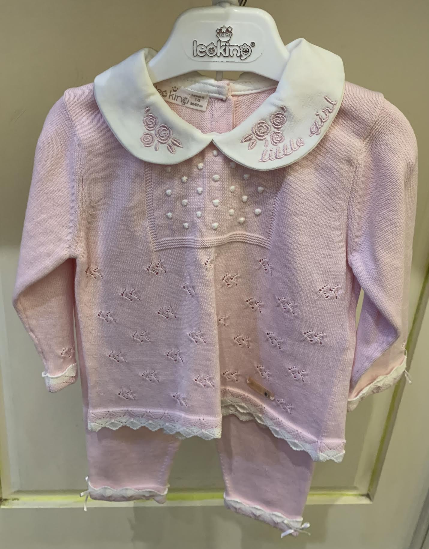 Little Girl Collar Pink 2 Piece/Leo King