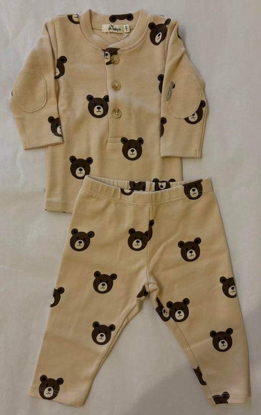 Bear Faces 2 Pc Set/Oh Baby