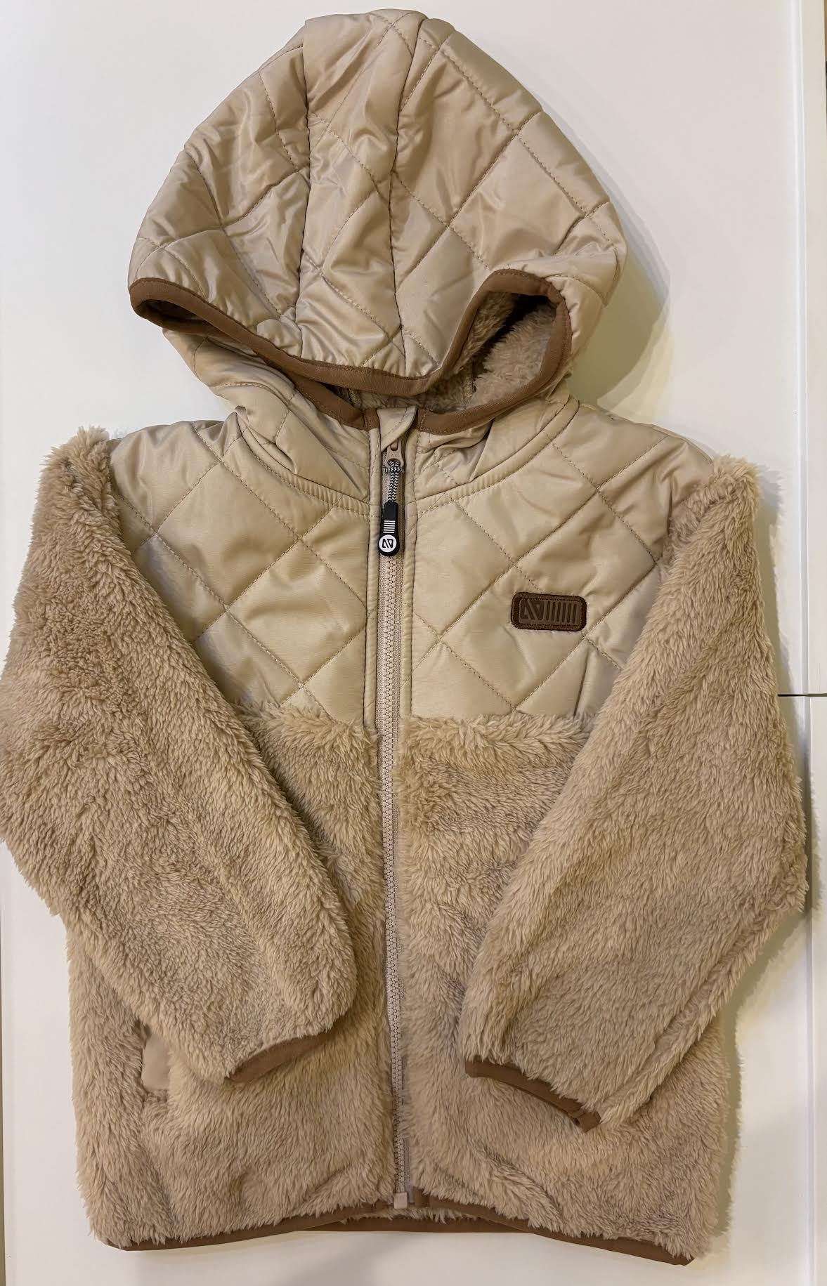 Beige Zip Hoodie/Nano