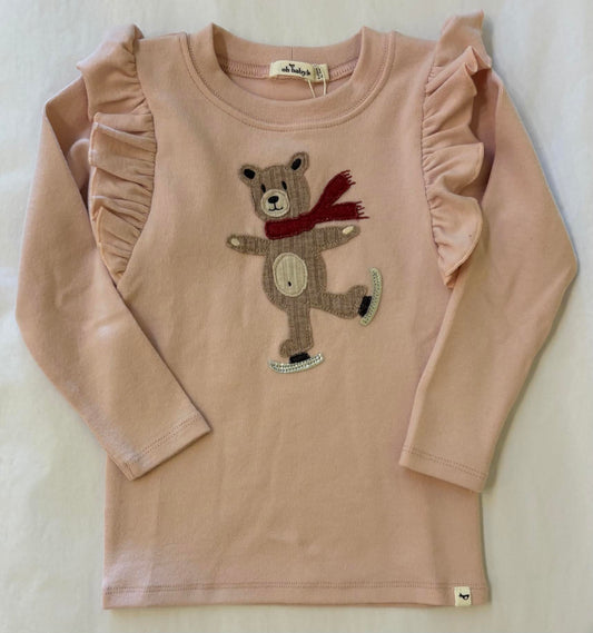 Iceskating Bear L/S Tee/Oh Baby