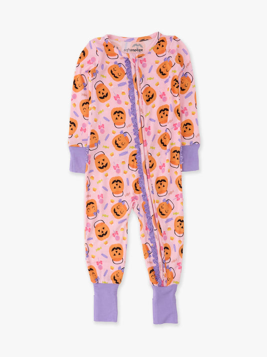 Pumpkin Boo Convertible One Piece PJ/Ruffle Butts
