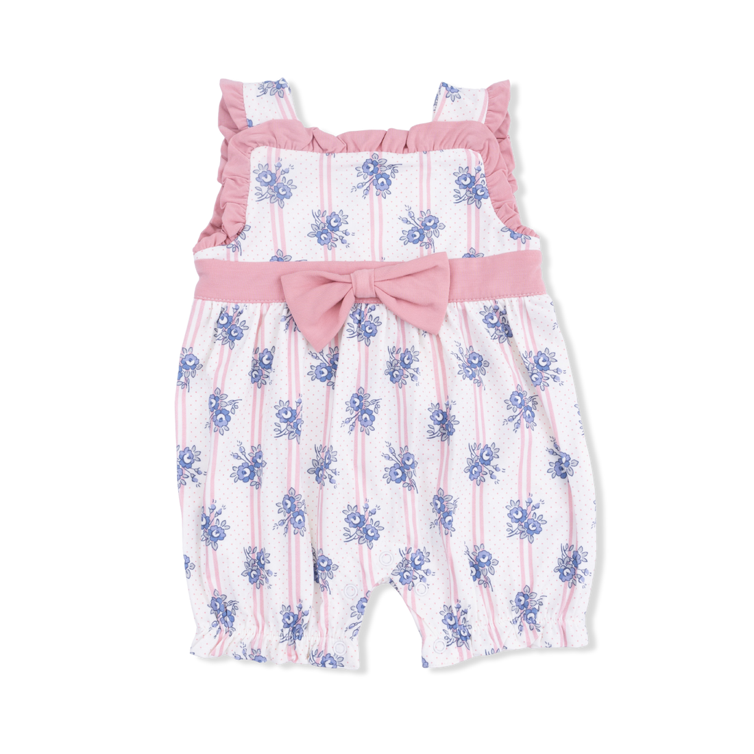 Stripe Dot Roses Bow Playsuit/Angel Dear