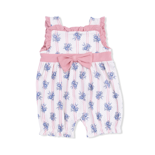 Stripe Dot Roses Bow Playsuit/Angel Dear