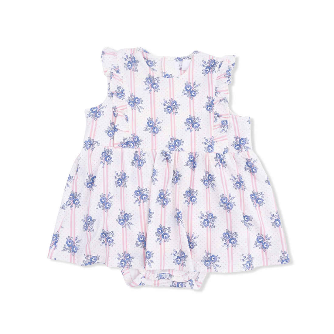 Stripe Dot Roses Bodysuit Dress/Angel Dear