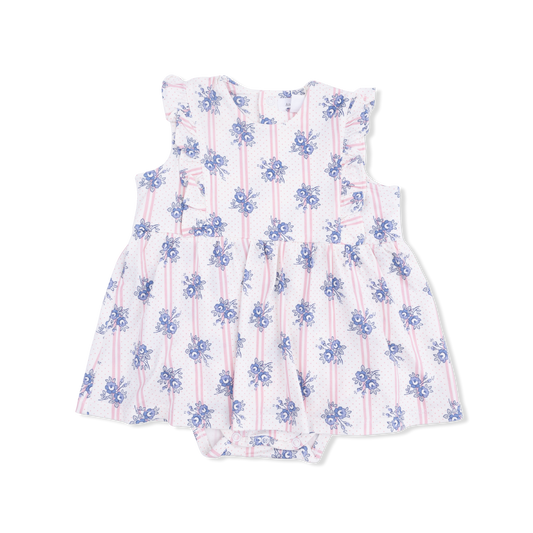Stripe Dot Roses Bodysuit Dress/Angel Dear