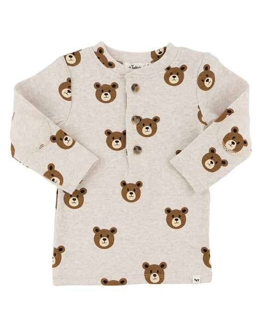 Bear Faces Henley Shirt/Oh Baby