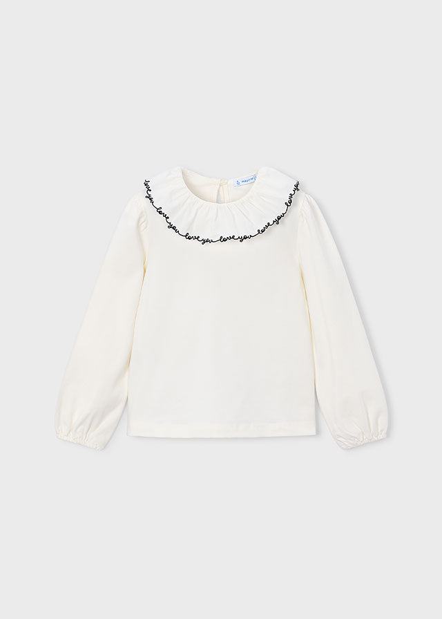 Ruffled Neckline Blouse/Mayoral