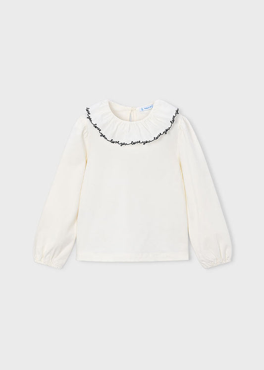 Ruffled Neckline Blouse/Mayoral
