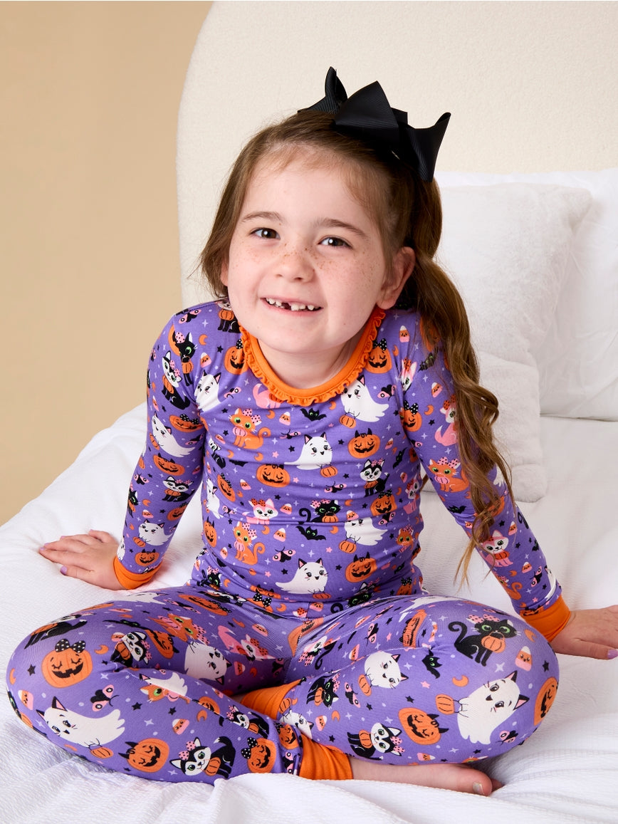 Boo-tiful Kittens Ruffle L/S PJ Set/Ruffle Butts