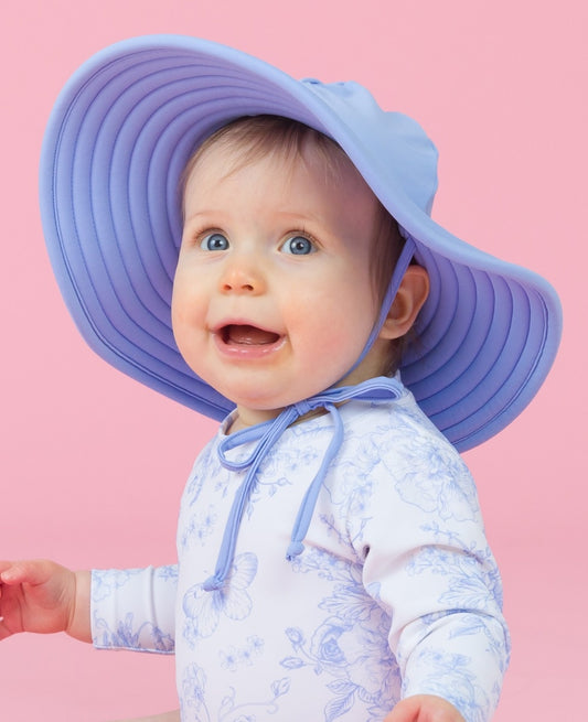 Periwinkle Swim Hat/Ruffle Butts