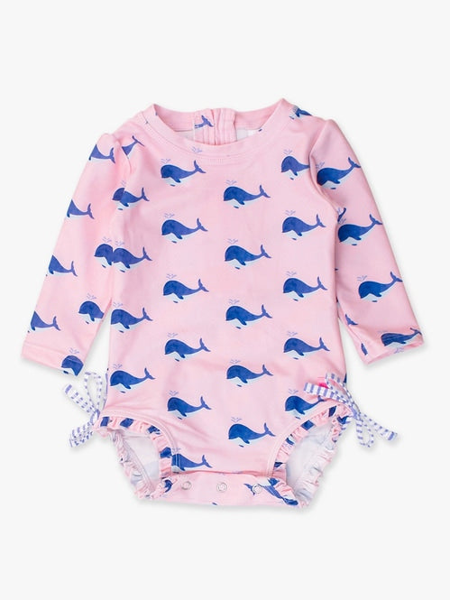 Pink Whale Rash Guard/Ruffle Butts