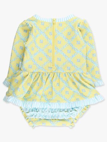 Banana Coastal Charm Rash Guard/Ruffle Butts