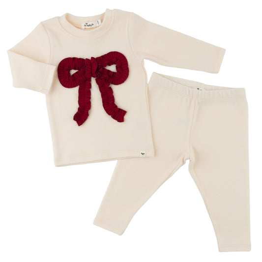 Berry Ruffle Bow 2 Pc/Oh Baby