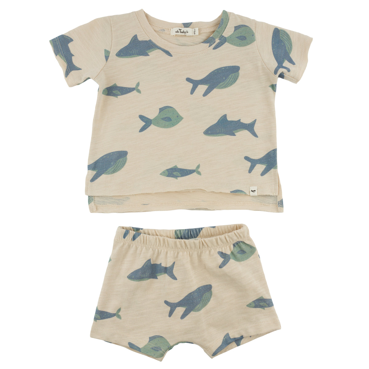 Raw Edge Tee & Short Set/Oh Baby