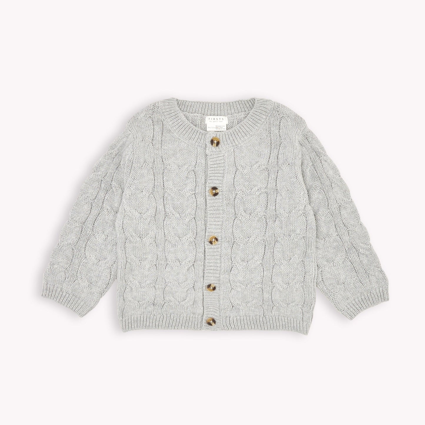 Grey Cardigan Knit Set/Petit Lem