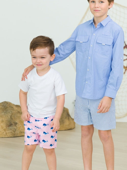 Pink Whale Swim Trunks/Rugged Butts