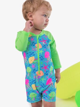 Boys Neon Jelly Time Rash Guard/Rugged Butts