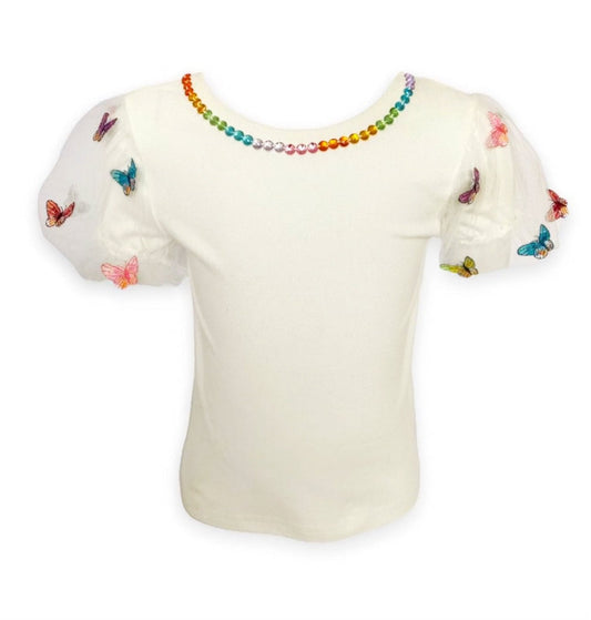 Rainbow Butterflies Puff Shirt/Lola and the Boys