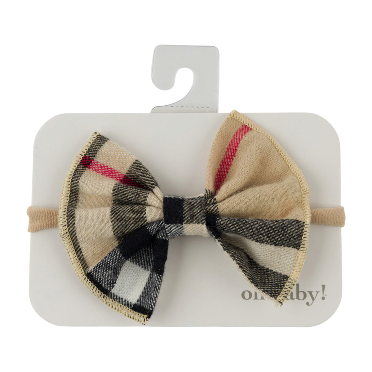 Mini Tartan Bow Headband/Oh baby
