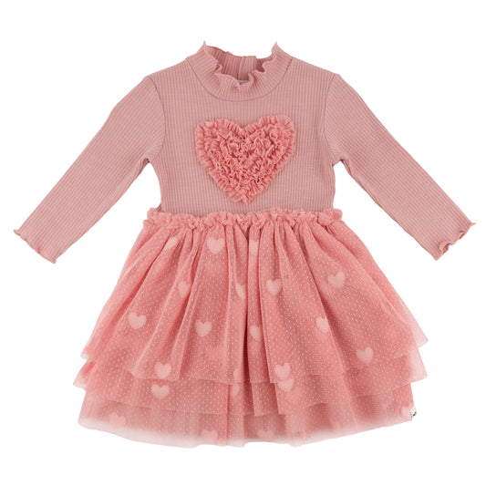 Heart Long sleeve TuTu Dress/Oh Baby